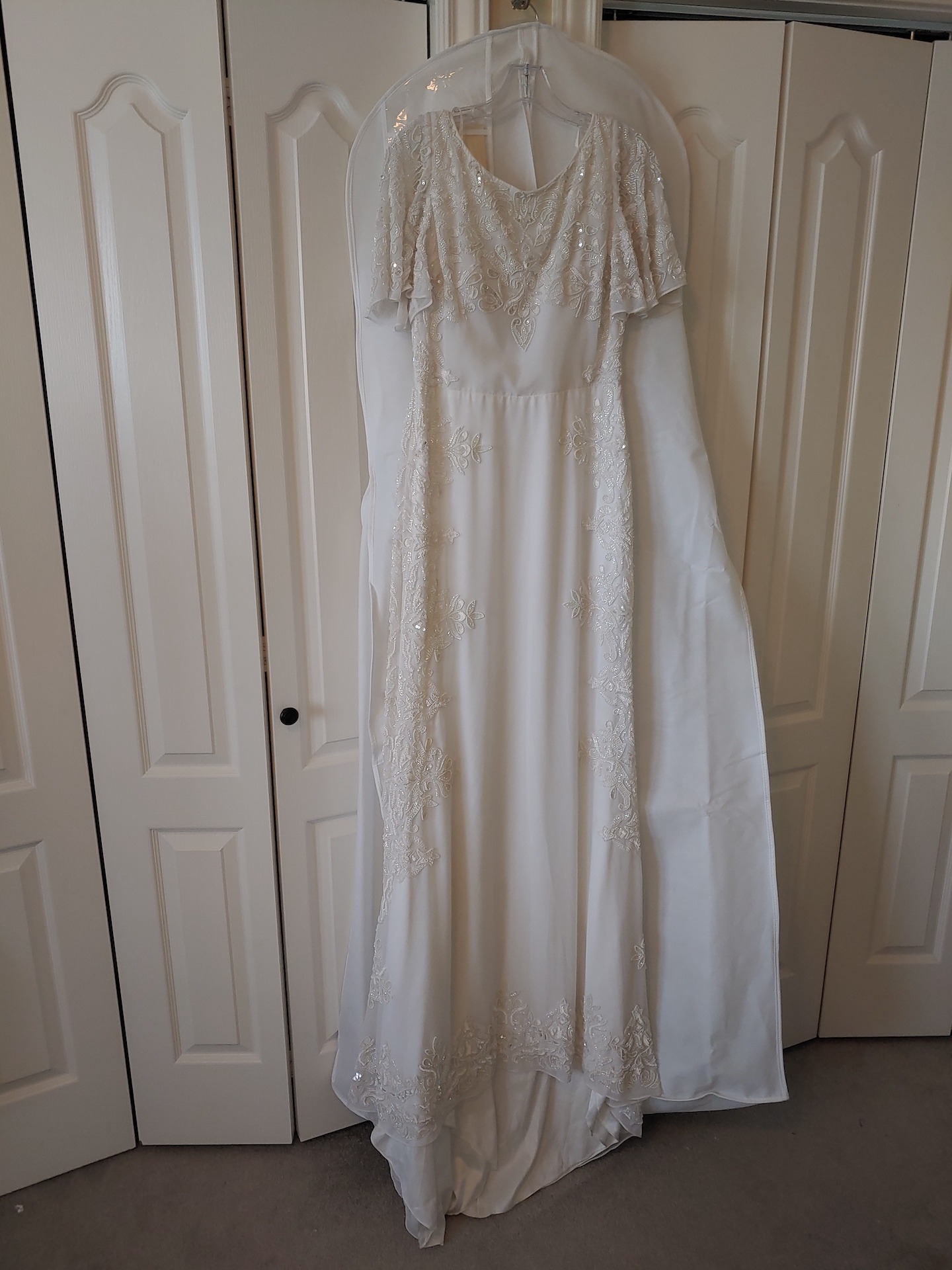 a wedding dress that needs hemming work done