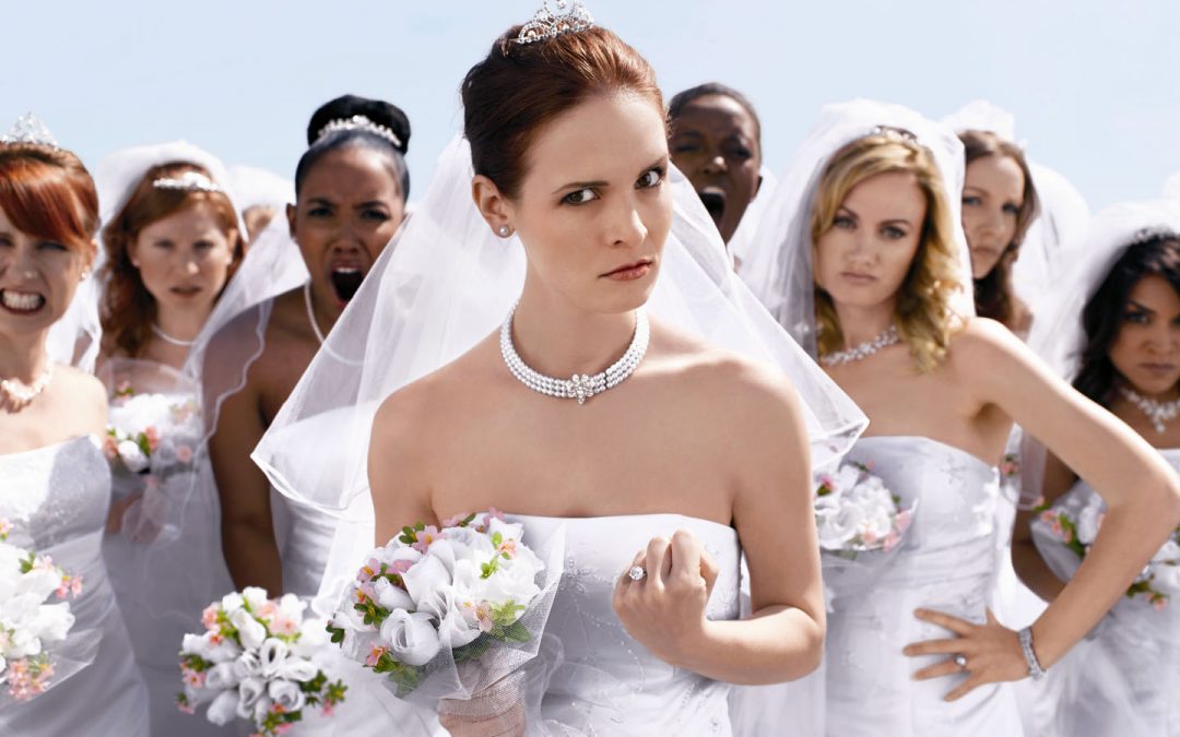 bridezilla - a crowd of very angry brides