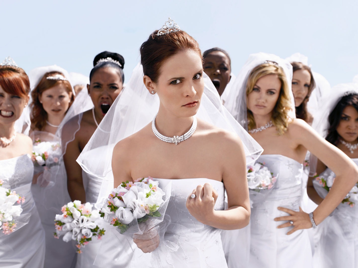 bridezilla - a crowd of very angry brides